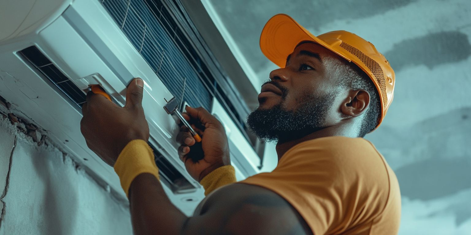 Professional handyman with tools
